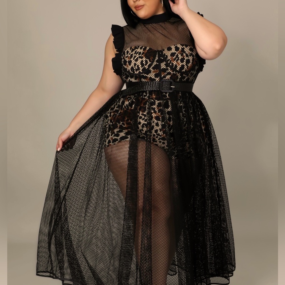Plussize women 3 piece dress set